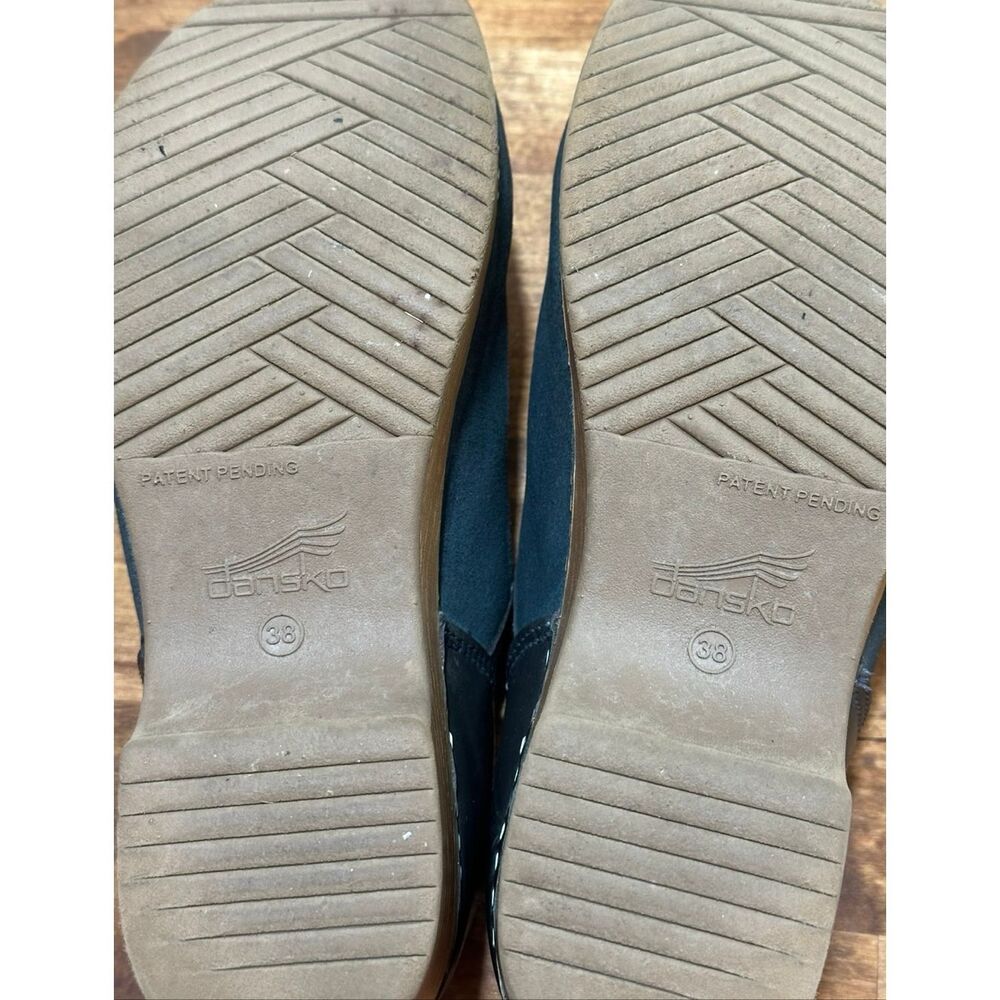 Dansko Brenna Blue Suede Clogs Sz 7.5 - Picture 7 of 9